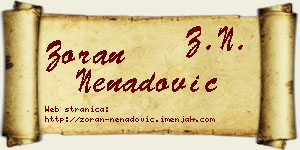 Zoran Nenadović vizit kartica